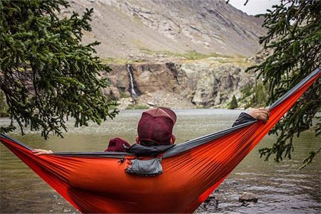 Hammock for hiking the mountain