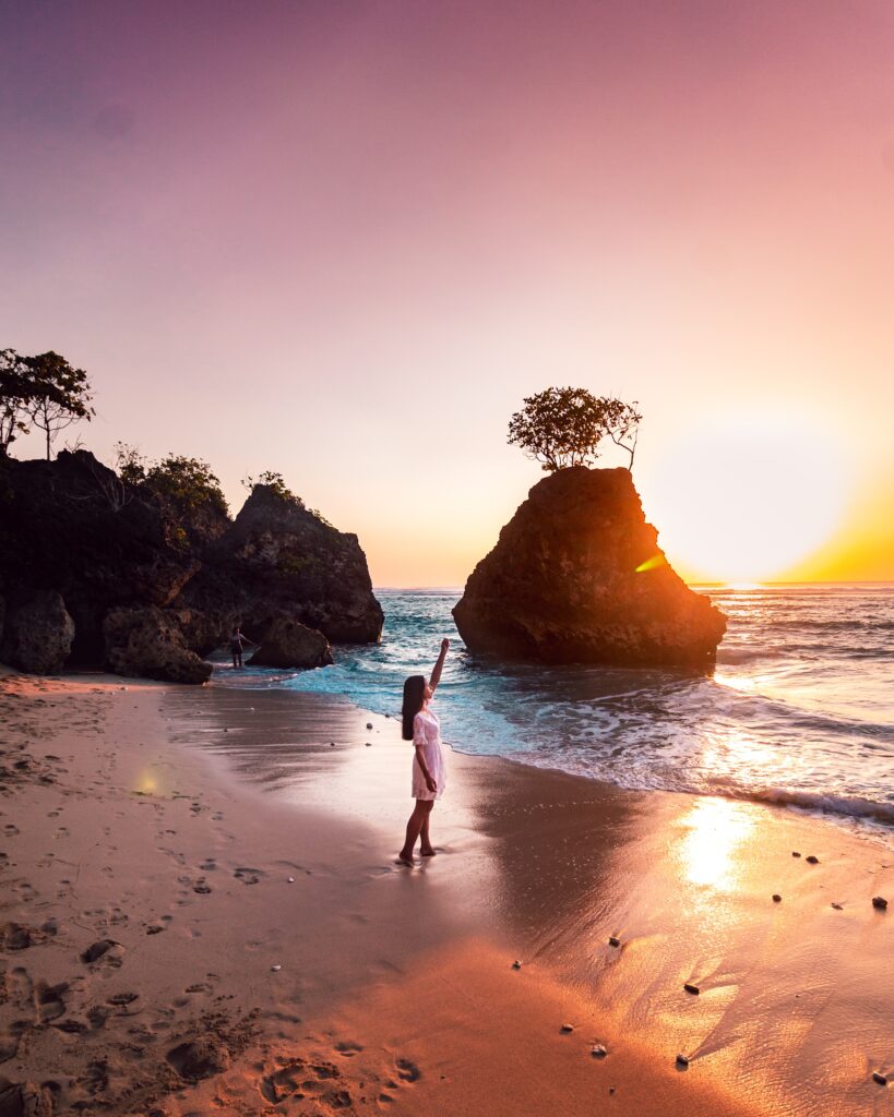 sunset beach bali